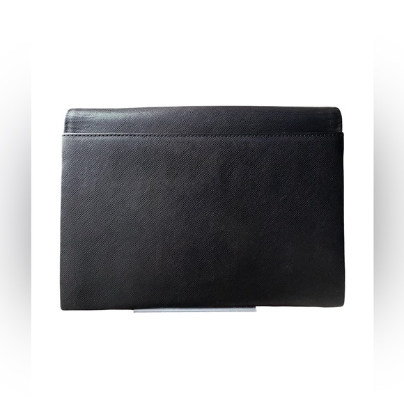 Yves Saint Laurent Black Leather Envelope Clutch - Vintage - Picture 2 of 13